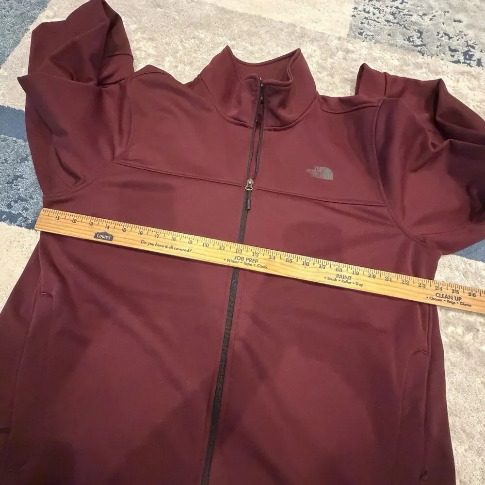 The North Face Tech Fleece Full Zip Jacket Dark Red Men's Size XL Performance